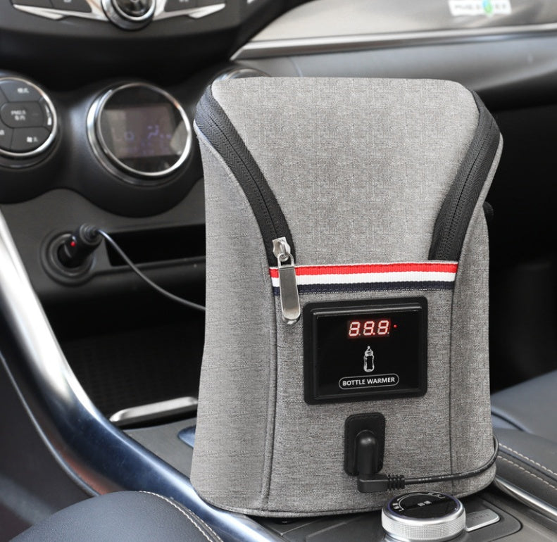 Car-Charging Dual Bottle Warmer – Portable & Convenient