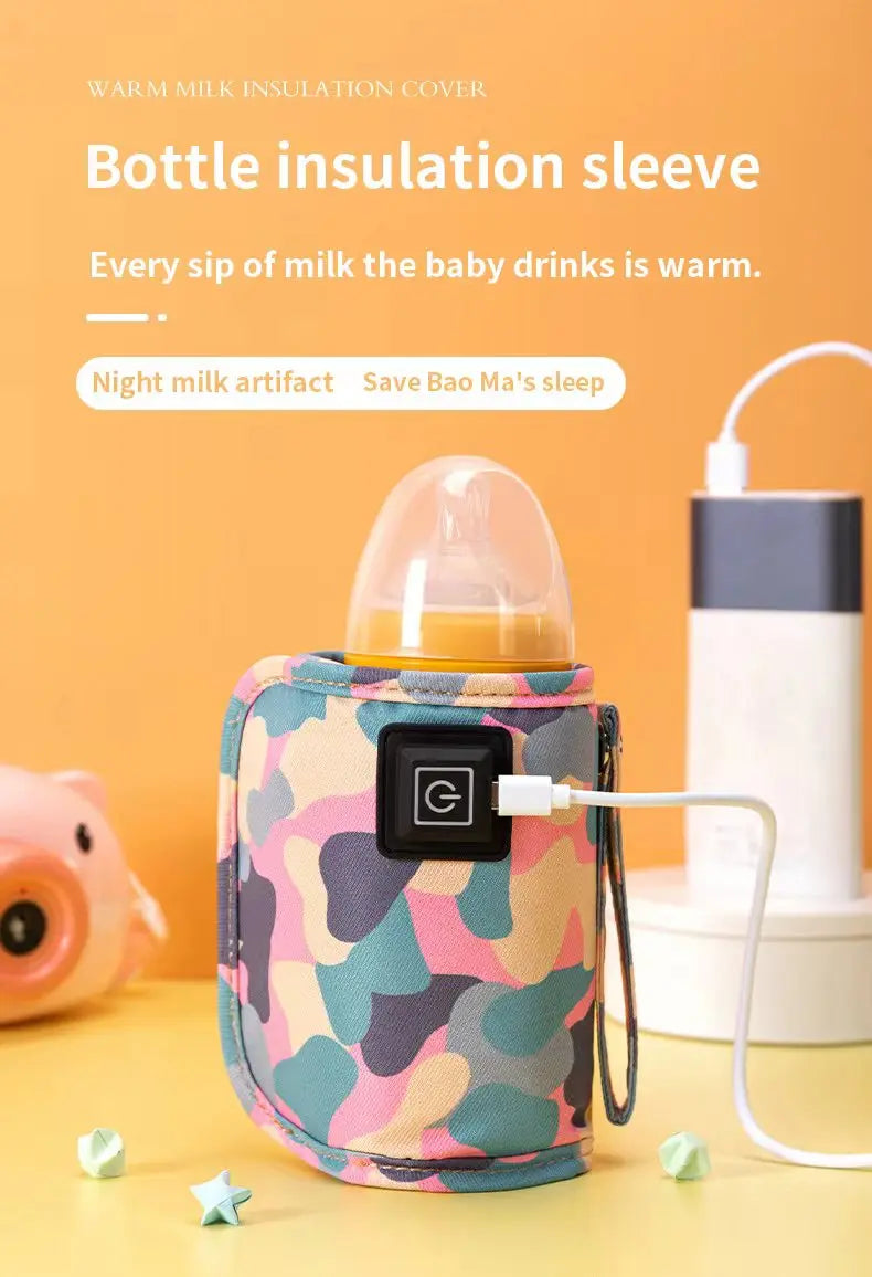 ITLY USB Milk Water Warmer Travel Stroller Insulated Bag Baby Nursing Bottle Heater Safe Kids Supplies for Outdoor Winter