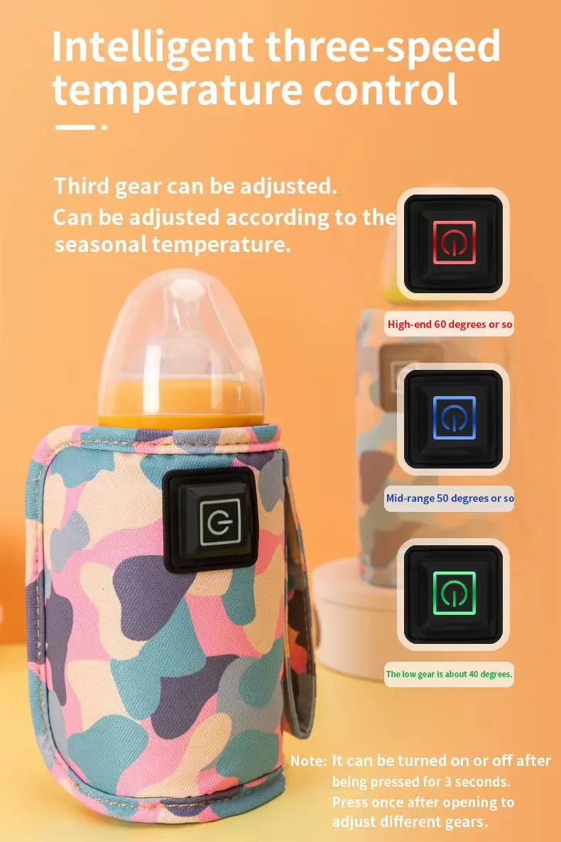 ITLY USB Milk Water Warmer Travel Stroller Insulated Bag Baby Nursing Bottle Heater Safe Kids Supplies for Outdoor Winter